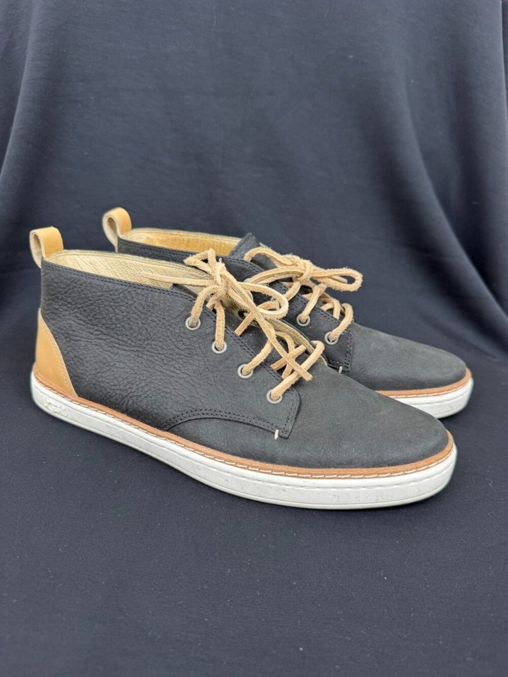 UGG Faded Black‎ Suede Olli High Top Sneakers Shearling 8